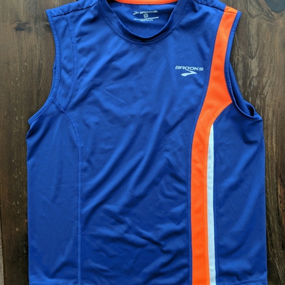 brooks running vest orange